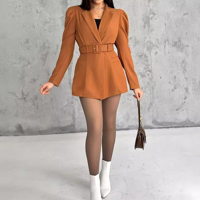 Jumpsuit Elegante con Mangas Princesa y Cinturón para Mujer - Image 5