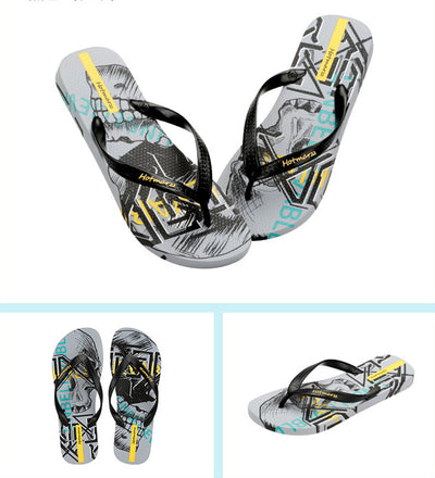 Chanclas Estampado Graffiti para Hombre - Sandalias Antideslizantes Playa Verano - Image 11