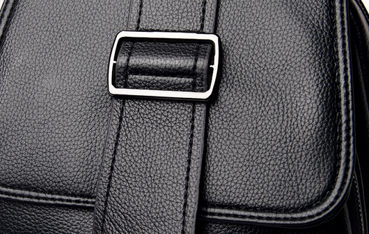 Mochila Casual de Cuero Suave con Cinturón Decorativo - Image 20