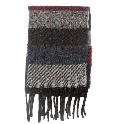 Bufanda Unisex a Rayas con Borlas - Cuello Cálido Europeo y Americano - Image 26