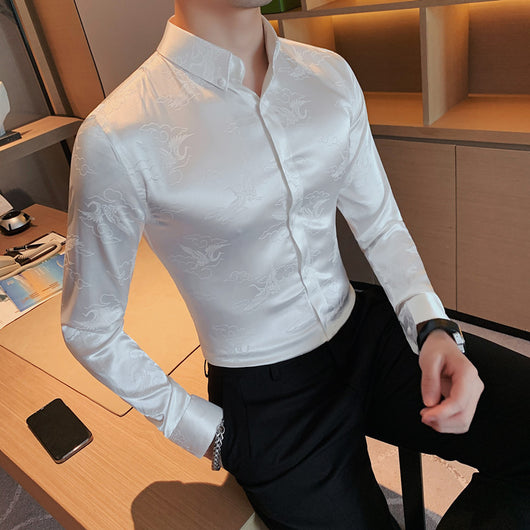 Camisa Manga Larga para Hombre Primavera - Tela Suave Premium