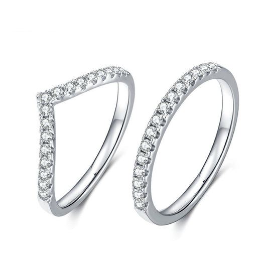 Anillo V-Row de Plata 925 con Moissanita Engastada - Image 7
