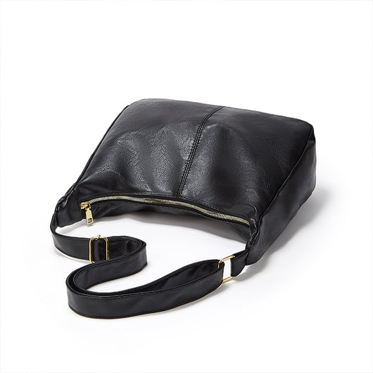 Bolso Tote Retro de Gran Capacidad en Colores Sólidos para Mujer - Image 5