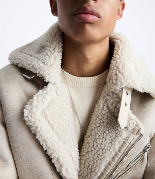 Abrigo Doble Faz con Cuello Vuelto y Detalles en Gamuza - Image 12