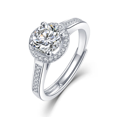 Anillo de Plata 925 con Diamante D 1 Quilate - Diseño Solitario Clásico - Image 6