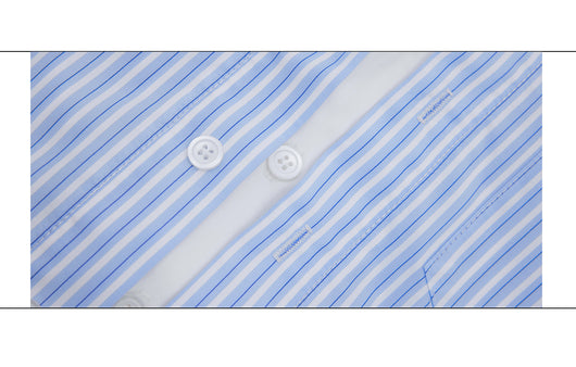 Cardigan Falsa Dos Piezas a Rayas Azul Universitario Manga Corta - Image 18