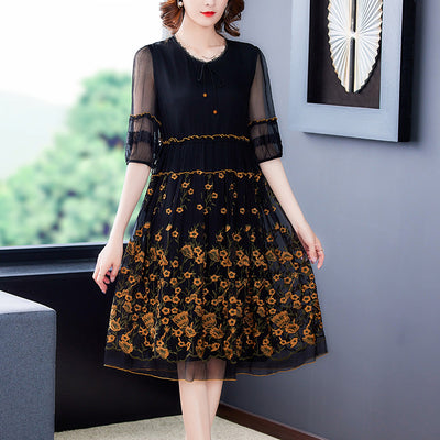 Vestido de Seda Pesada Hangzhou Verano - Elegancia Premium para Mujer - Image 11