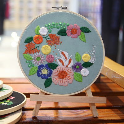 Kit de Costura para Cuadro Tridimensional con Flores Artesanales - Image 26