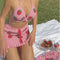 Falda Tejida Mariposas Encaje Fresas Otoño