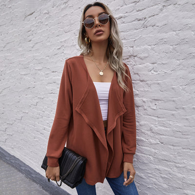 Cardigan Largo de Manga Larga para Mujer - Elegancia Versátil - Image 3