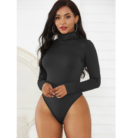 Jumpsuit Invierno Mujer 12 Colores Cuello Alto Manga Larga Ajustado - Image 14