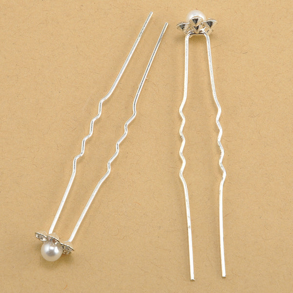 Accesorios para el Cabello de Novia con Espiral, Perlas y Flores