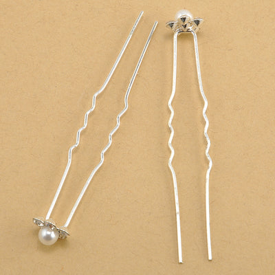 Accesorios para el Cabello de Novia con Espiral, Perlas y Flores - Image 2