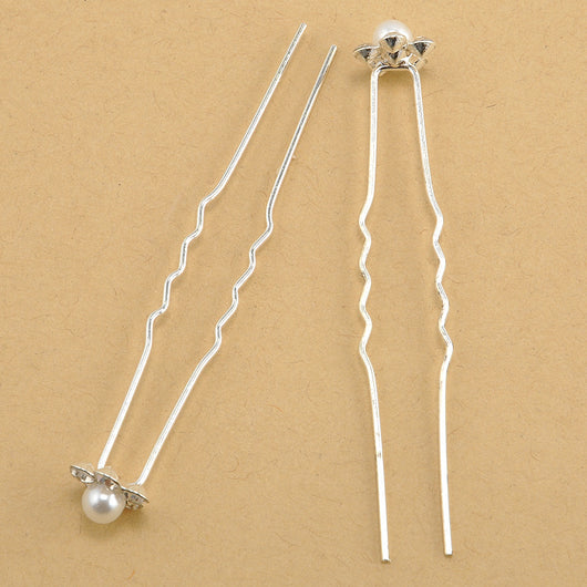 Accesorios para el Cabello de Novia con Espiral, Perlas y Flores - Image 2