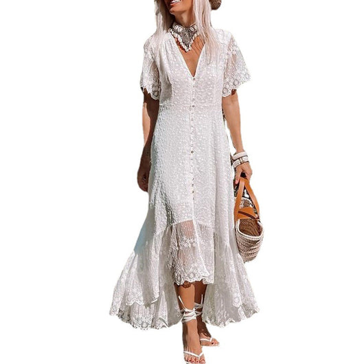 Vestido Ajustado Escote V Estilo Europeo para Mujer - Image 10