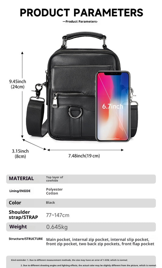 Bolso Ejecutivo de Cuero con Bandolera para Viajero - Image 18