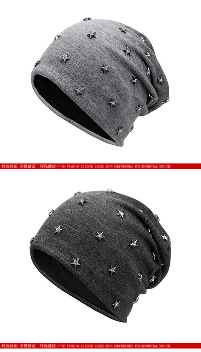 Gorro Hip Hop Invierno con Remaches y Estrella - Beanie Urbano Resistente al Viento - Image 7