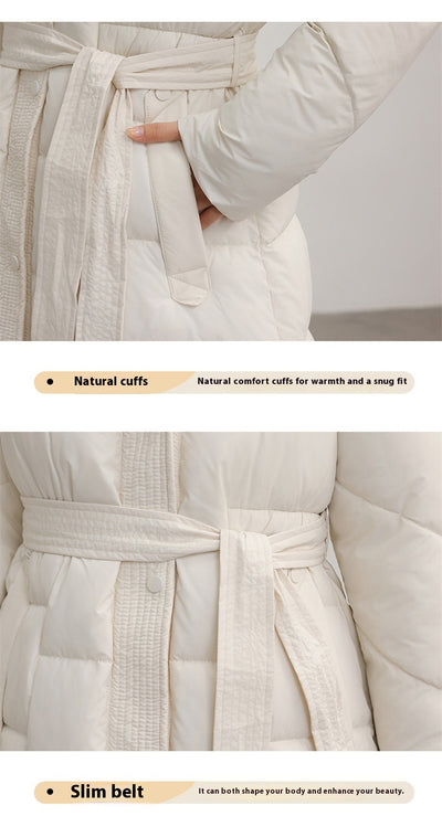 Abrigo Largo Ajustado con Capucha para Mujer - Diseño Invernal Elegante - Image 17
