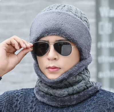 Gorro de Lana Grueso Tejido con Forro Polar para Hombre - Image 29