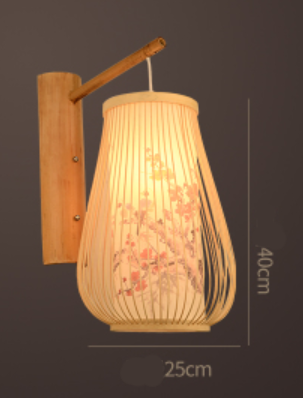 Lámpara de Pared de Bambú Tejido Estilo Chino Moderno - Image 18