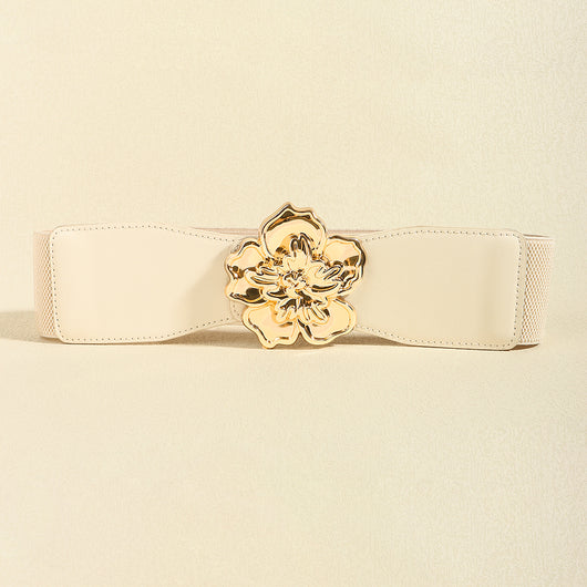 Cinturón Elástico para Mujer con Hebilla Floral Dorada - Accesorio Elegante para Vestidos - Image 12