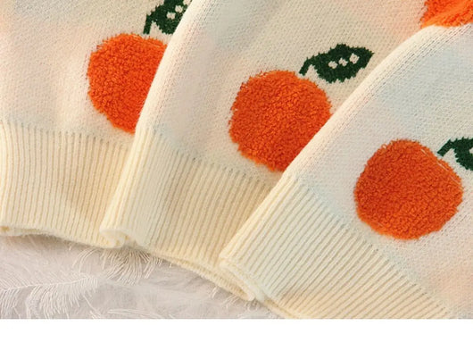 Suéter Suelto para Mujer con Estampado de Frutas Jacquard - Image 15