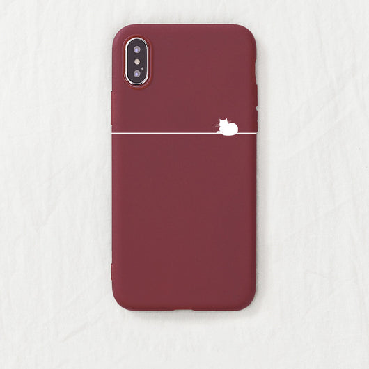 Funda Minimalista de Gatito para Teléfono - Compatible con Apple - Image 10