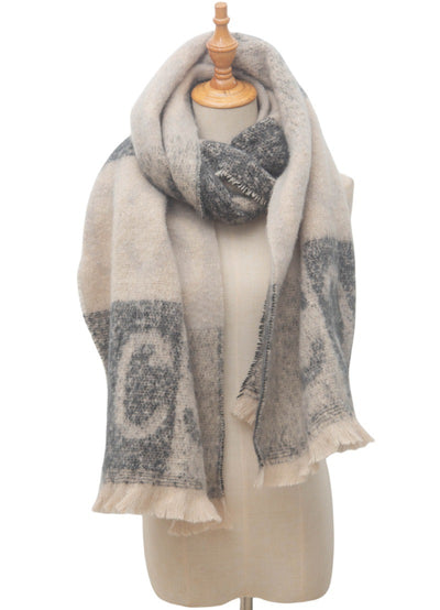 Bufanda Jacquard Unisex con Letras - Estilo Moderno para Él y Ella - Image 27