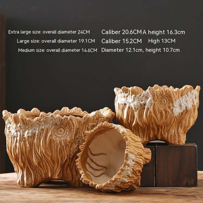 Maceta Cerámica Grande con Diseño de Raíces - Ideal para Suculentas y Plantas - Image 7