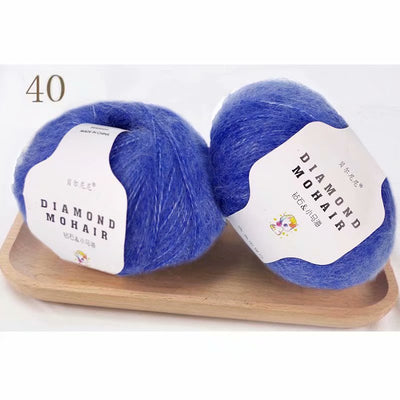 Bufanda Chal de Mohair Tejida a Mano Sudafricana Premium con Ovillo de Lana DIY - Image 7