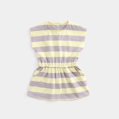 Vestido a Rayas de Manga Corta para Niña - Image 7