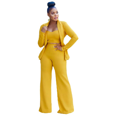 Conjunto de Tres Piezas: Saco, Chaleco y Pantalón de Pierna Ancha - Image 4