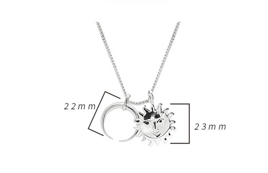 Collar de Plata Esterlina Sol y Luna - Image 17