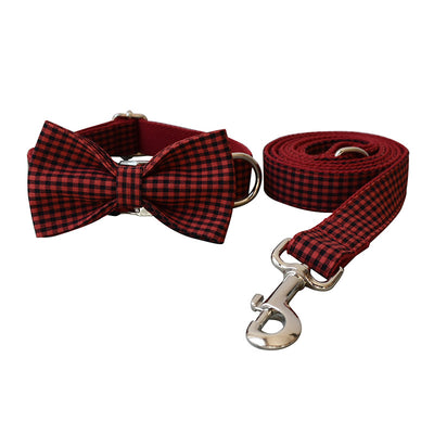 Accesorios de Algodón a Cuadros Rojo y Negro con Herrajes - Image 21