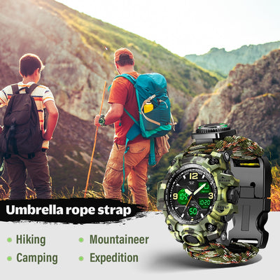 Reloj Deportivo Multifunción con Brújula, Termómetro y Silbato de Emergencia - Image 10