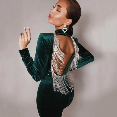 Vestido Ajustado de Fiesta con Espalda Descubierta - Image 8