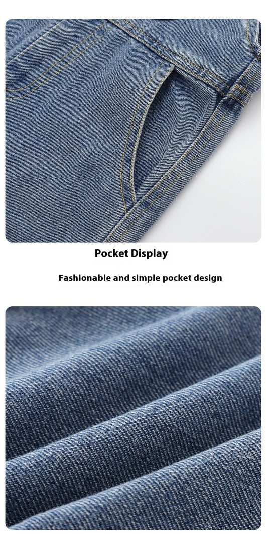 Overol Denim Infantil con Estampado Retro Vintage - Image 9