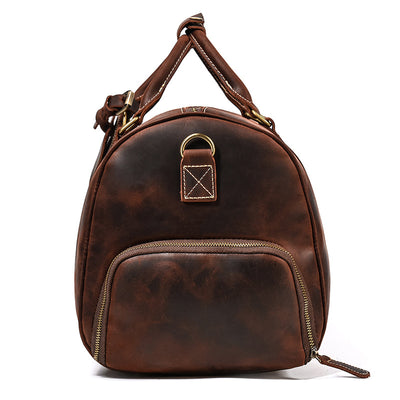 Bolsa de Viaje Retro Crazy Horse - Cuero Genuino para Hombre - Image 6