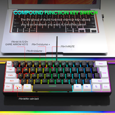 Teclado Membrana 61 Teclas con Cable Simple - Image 16