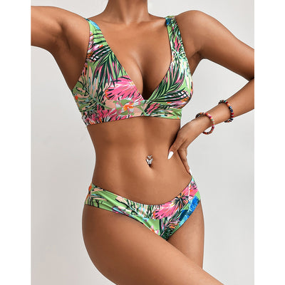 Traje de Baño Dividido con Estampado Sexy de Estilo Europeo y Americano - Image 3