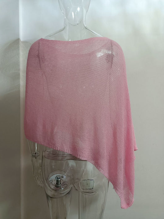 Blusa Tejida de Protección Solar con Capa Irregular para Mujer - Image 28
