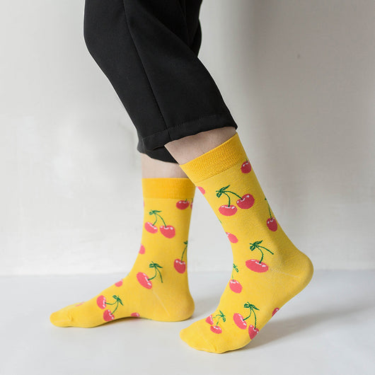 Calcetines de Algodón Estampado Frutas para Hombre y Mujer - Image 19