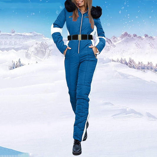 Traje de Esquí Deportivo con Capucha para Mujer - Abrigo de Invierno Premium