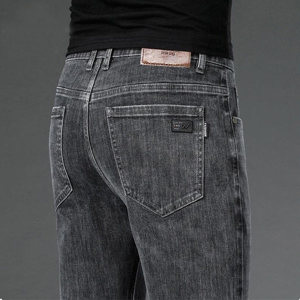 Pantalones de Vestir Holgados Rectos Invierno Gruesos para Hombre