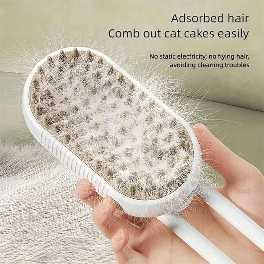 Cepillo Vaporizador 3 en 1 para Gatos - Deshedding Spa con Mango Plegable - Image 15