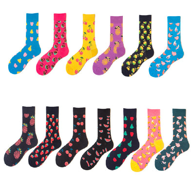 Calcetines de Algodón Estampado Frutas para Hombre y Mujer - Image 34