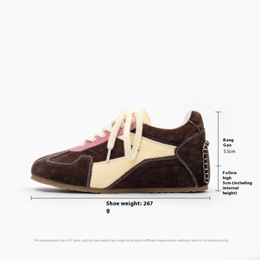 Zapatillas Retro Deportivas de Cuero con Tacón Oculto - Estilo Vintage Alemán para Mujer - Image 3