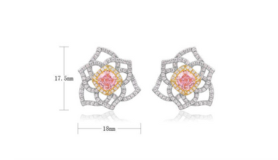 Aretes de Plata S925 con Cristales Hexagonales y Circonitas Brillantes - Image 9