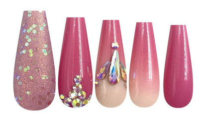 Pegatinas de Uñas Decoradas con Cristales y Escalera Larga - Image 11