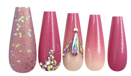 Pegatinas de Uñas Decoradas con Cristales y Escalera Larga - Image 11